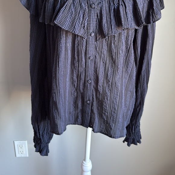LoveShackFancy button down ruffle top XS - Picture 6 of 11